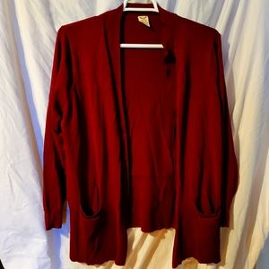 Ruby red cardigan